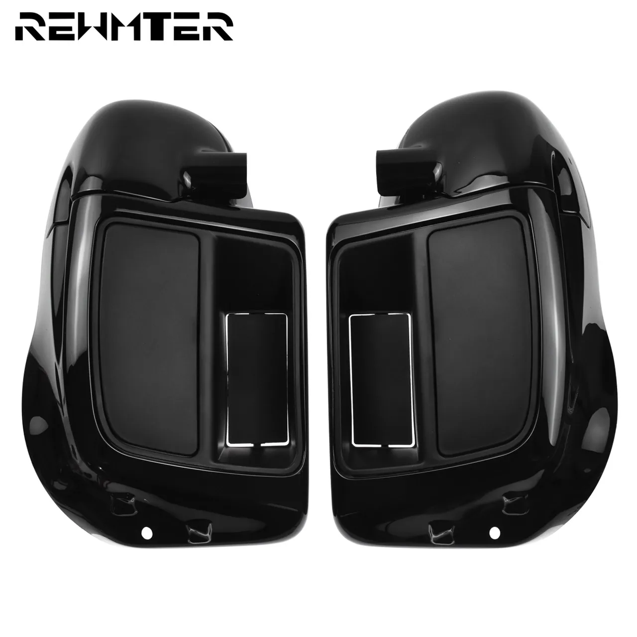 Motorcycle Black Vented Fairing Lower Kit Leg Warmer Glove Box For Harley Touring 2014-2019 2020 Road King Street Electra Glide