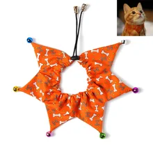 Домашний собачий кот Хэллоуин Декоративный Воротник с принтом тыквы Регулируемый ошейник для маленькой собаки кошки щенка рождественские колокольчики шейный шарф