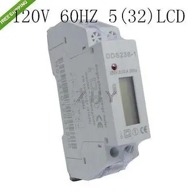 

5(32) 120V 60HZ Single phase Din rail Watt hour din-rail energy meter LCD