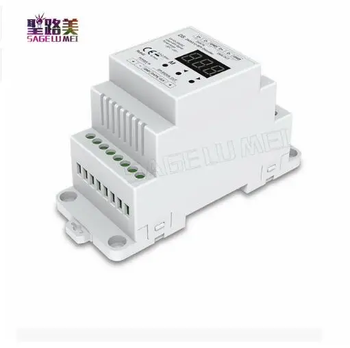High quality DC5V 12V 24V DMX512 signal to SPI Converter DMX decoder controller support 6803/8806/2811/2812/2801/3001/9813 IC | Лампы и