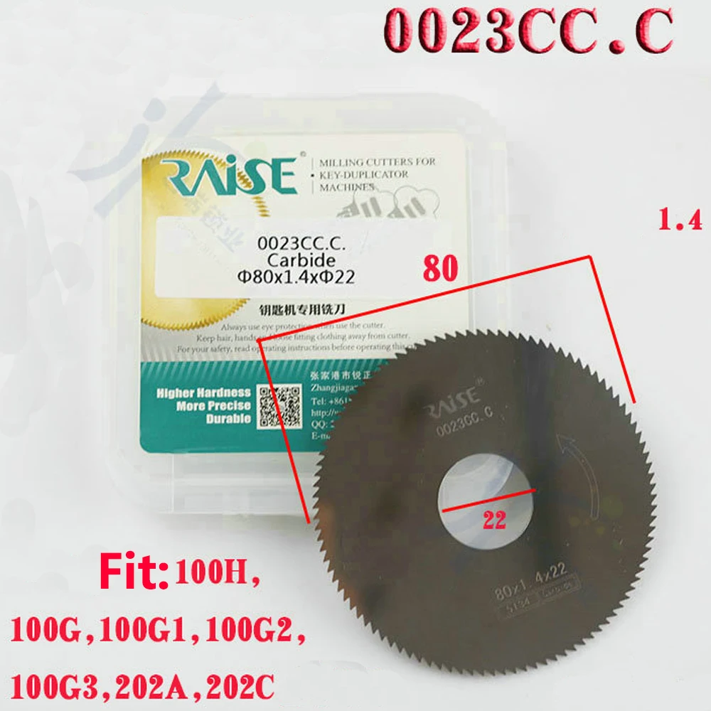 

Raise 0023C.C Car Bide Tungsten Key Cutter 80*1.4*22mm Saw Blade Mini Circular Blade Cutter For Key Cutting Machines 100H 100G