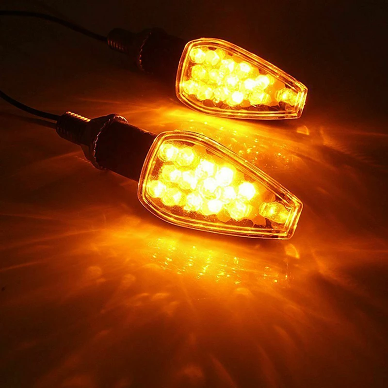 

2X Motorcycle 14LED Amber Turn Signal Light Indicator DRL Lamp 12V 21W For Honda