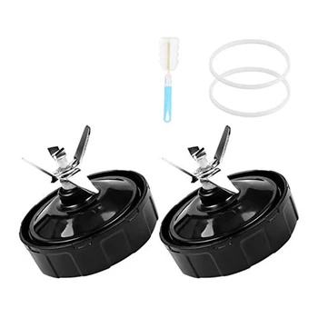 

2 Pcs 6 Fins Ninja Blender Blade Replacement Part 6 Ankle Assembly 2 Washer Rubber and 2 Cup Brush for Auto IQ Series