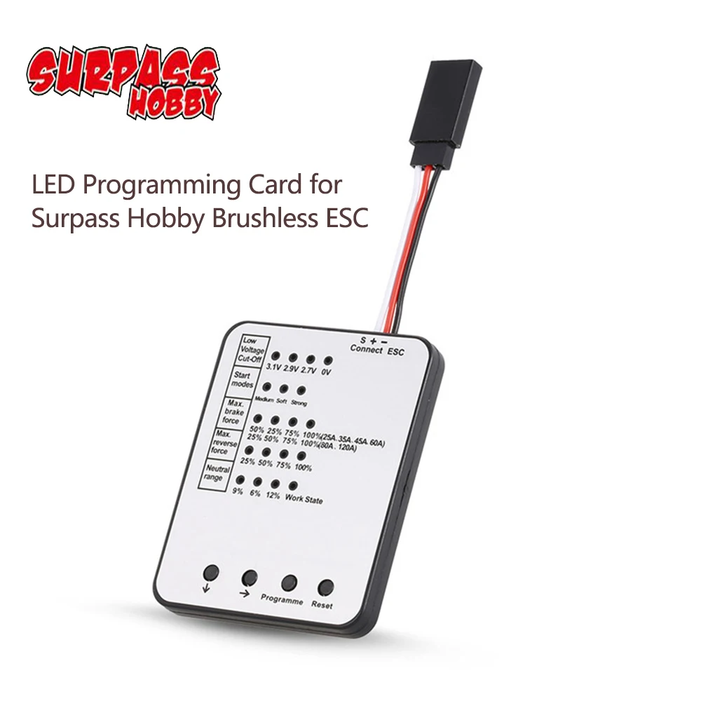 LED Programming Program Card ESC for RC Car Models Remote Control Accessory