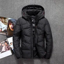 Высокое качество 90% белый утиный толстый пуховик Мужское пальто зимние парки Мужская теплая брендовая одежда Зимний пуховик верхняя одежда