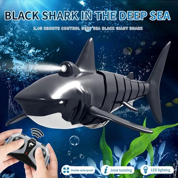 

2.4G Remote Control Shark Electric Simulation RC Fish Rechargeable Battery Water SwimmingToy Simulation For Children Kids Toys