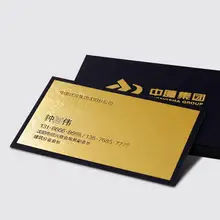 Матовый золотой фольгированный большой блок односторонний и черный фольгированный буквенный принт визитная карточка Толстая черная карточка печать 700 г