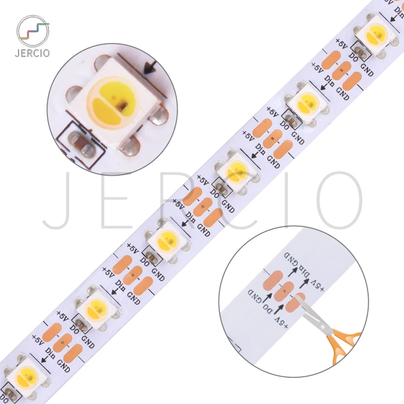 

JERCIO SK6812 WWA like WS2812B Three color in one Programmable Flexible Pixels LED Strip