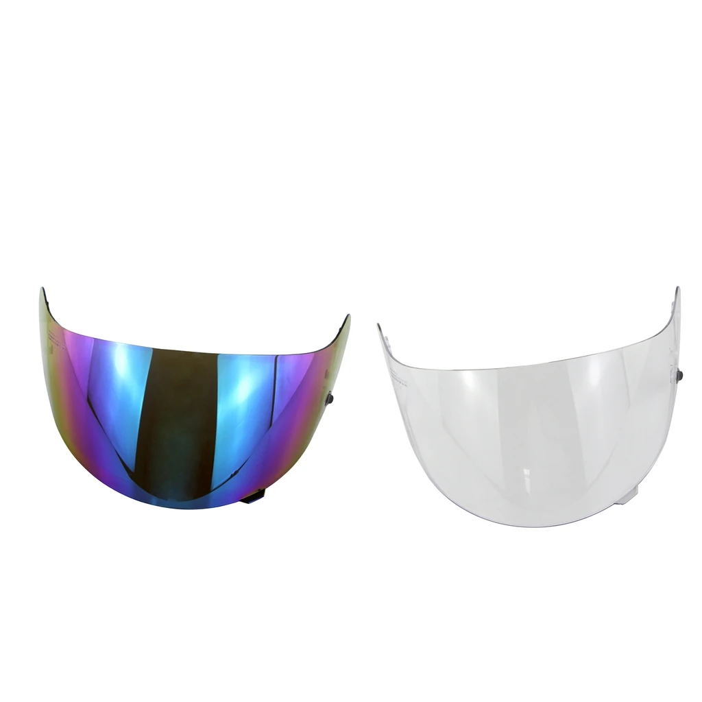 MagiDeal 2 Pieces Replacement Motorbike Visor for HJC HJ-09Clear+Colored