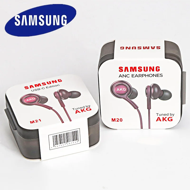 Samsung M20 M21 наушники ANC AKG гарнитура-вкладыши 3 5 мм/Type c с микрофоном Проводные для Galaxy