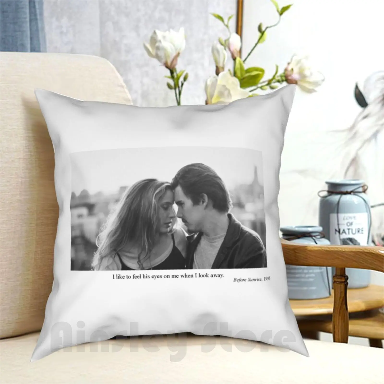 Prima Dell'Alba Federa Per Cuscino Stampata Per La Casa Cuscino Morbido Prima Dell'Alba Prima Della Trilogia Prima Del Tramonto Prima Della Mezzanotte