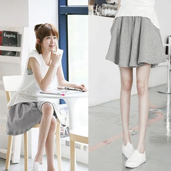 

5090# Summer Thin Cotton Maternity Casual Shorts Wide Leg Loose Belly Shorts Clothes for Pregnant Women Pregnancy