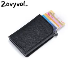 ZOVYVOL, Rfid кошелек, держатель для карт, кошелек для монет, мужской кошелек, тонкий, маленький, мужской, кожаный кошелек, мини карман, сумка для денег, женский кошелек