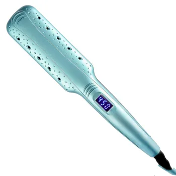 

2 in 1 Hair Straightener Curling Iron Professional Temperature Adjustment Flat Iron Straightening Curler Men Hair Styling Tool