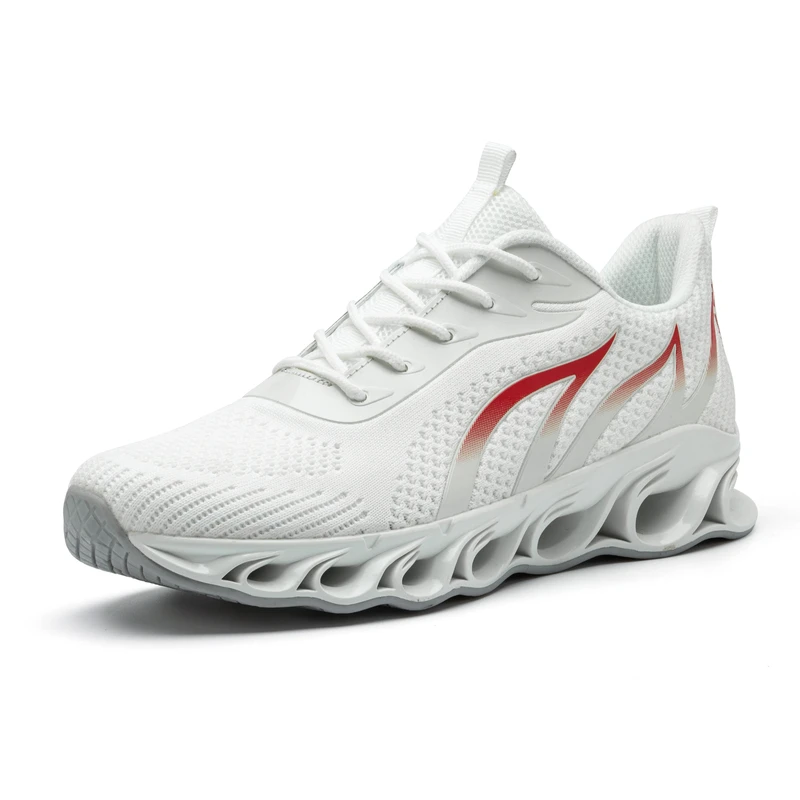 Cheap OdoRola Large Size Men Fashion Sneakers Casual Sports Running Shoes Lightweight Street Walking Shoes Mesh Sneakers Leisure Shoes