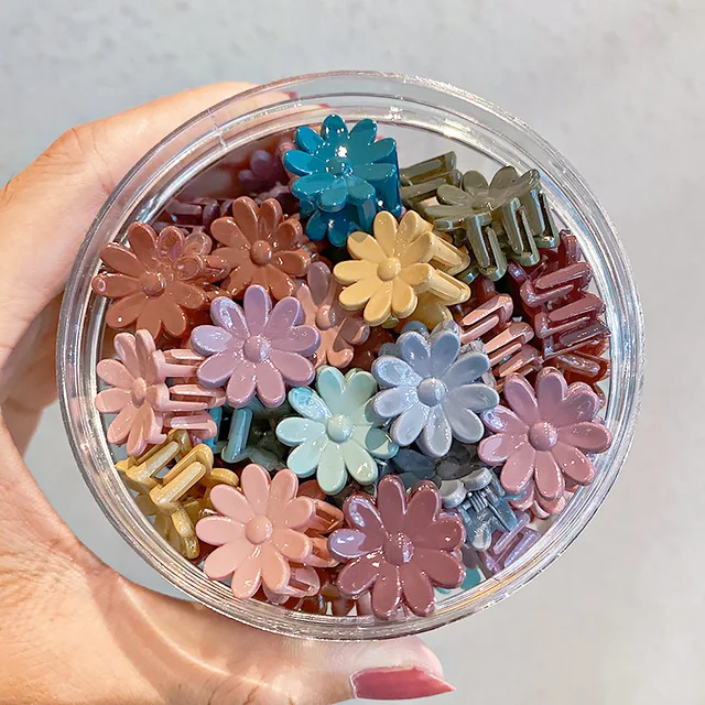 Ruoshui 50pcs Children Cartoon Hair Claws Girls Lovely Hairpins Hair Crab Baby Hair Accessories Hair Clips Headwear Barrettes style 27