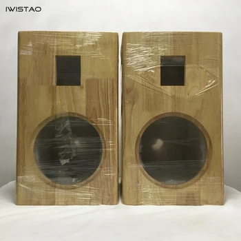 

IWISTAO HIFI 2 Way Sealed Speaker Empty Cabinet 8 Inches 1 Pair Finished Pure Solid Wood for Tube Amplifier