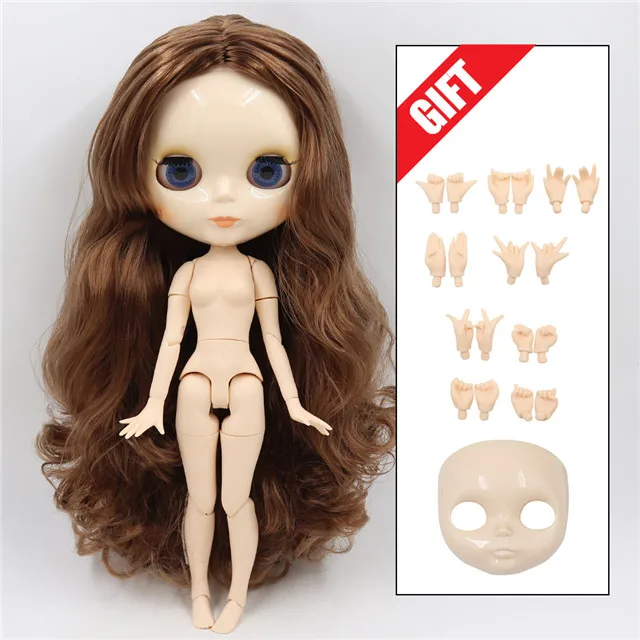 ICY DBS Blyth Doll joint body 1/6 bjd white skin shiny face 30cm toy girls gift on sale special offer anime porcelain dolls Dolls