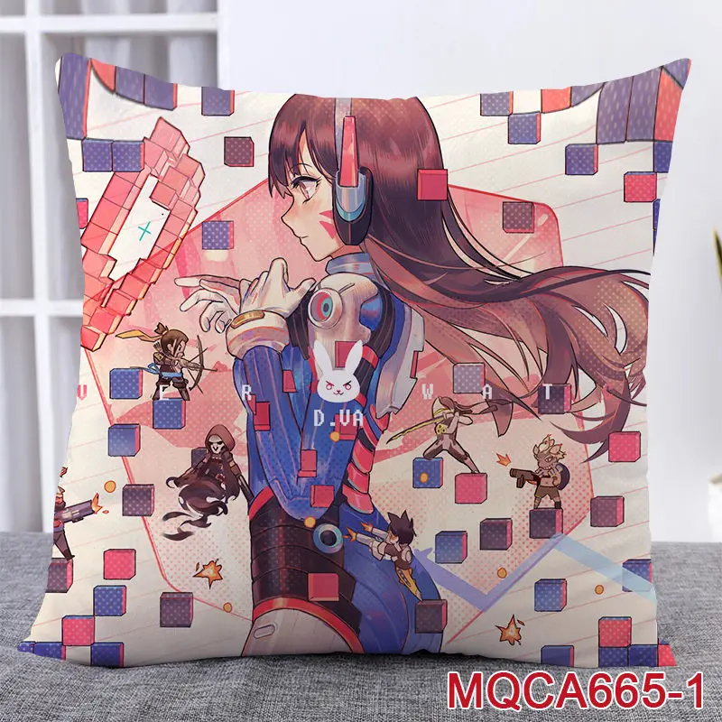 45X45 см аниме игра Overwatch наволочка OW dva Mercy Mei Hanzo Genji Reaper Dakimakura Чехол 3D двухсторонний принт наволочка