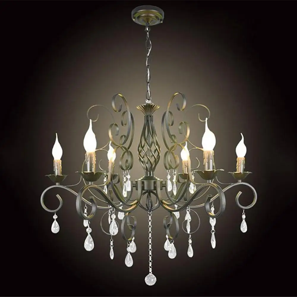 Скандинавские винтажные Люстры Европейский стиль lustre lamp ресторанный бар кованая