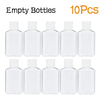 

10Pcs 60ml Portable Plastic Empty Bottle Liquid Soap Bottle Makeup Atomizer Pot Mini Empty Cosmetic Makeup Containers Z0505