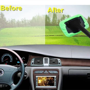 

Hot Microfiber Cloth Long Handle Car Wash Brushes Car Body Window Glass Wiper Cleaning Tools Kit Automobile Windshield Cleaner