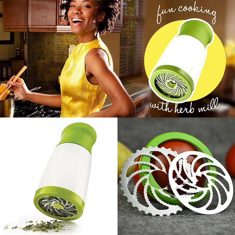 Garden Kitchen Herb Spice Grinder Grater Mill Shredder Chopper Cheese Vegetable
