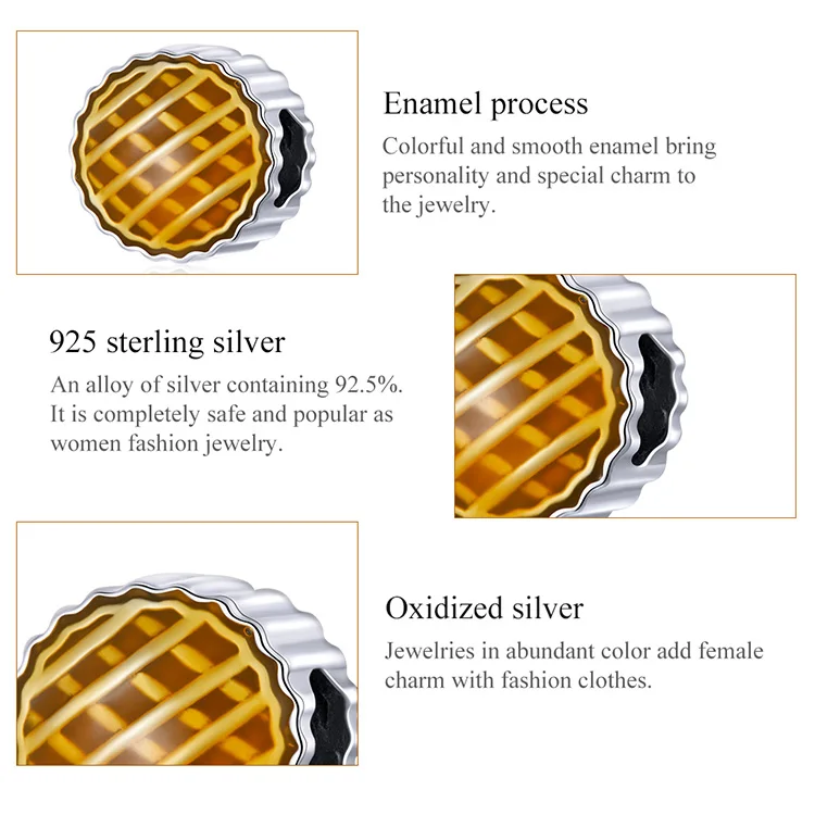 Pumpkin Pie Charm 9 Pumpkin Pie Charm - Show your style with the Pumpkin Pie Charm. Hand-finished in sterling silver, this charm features a colorful enamel pumpkin pie that is full of romantic autumn atmosphere. This exquisite and unique charm will bring mood and beauty to your day. Perfect gift for mom, sister, grandmother, friend or yourself. | 🚚 Free Standard Shipping 7-30 days | 🥇 Top Quality Product | 💎 100% S925 Sterling Silver | 🛡️ 100% Safe & Secure checkout