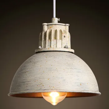 

White wrought iron industrial style American country restaurant bar counter retro wrought iron pot cover Pendant Lights LX101609