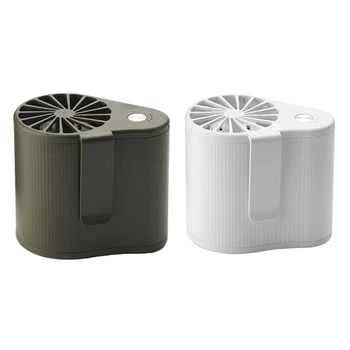 

2 Set Mini Waist Hanging Fan Airflow Portable Air Conditioning Suit Rechargeable Battery 3 Speed Setting Green & White
