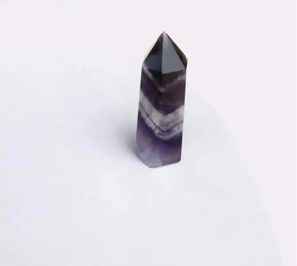 

Natural amethyst quartz cluster point healing stone single point hexagonal column home crystal rod