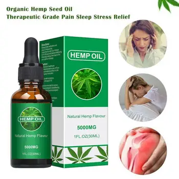 

30ml 100% Natural Sleep Aid Anti Stress Hemp Extract Drops for Pain Anxiety & Stress Relief Essential Hemp massage oil