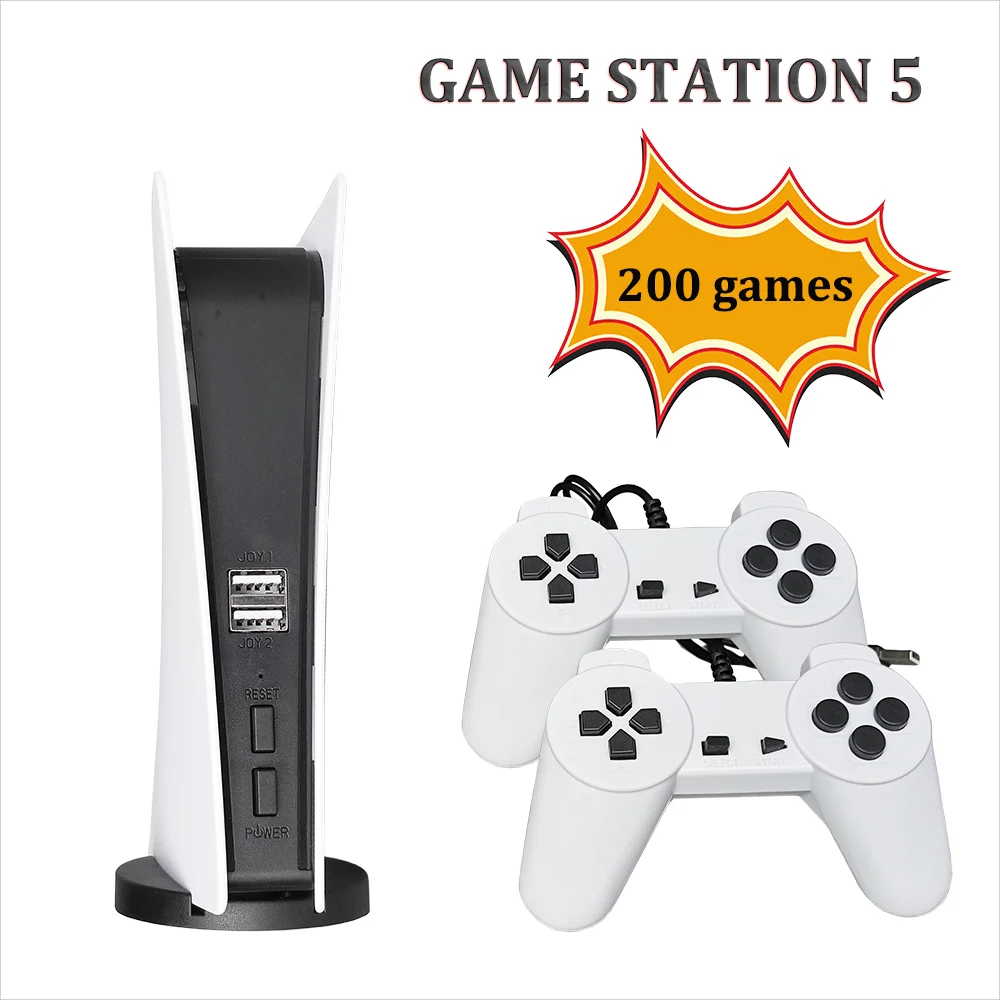 Консоль игровая Проводная 8 бит 5 USB 200 классических игр | Электроника