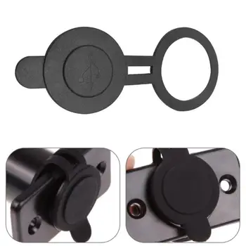 

30mm Dia Round Waterproof Dust Proof Cover for Dual USB Car Truck Motorcycle Charger Adapter
