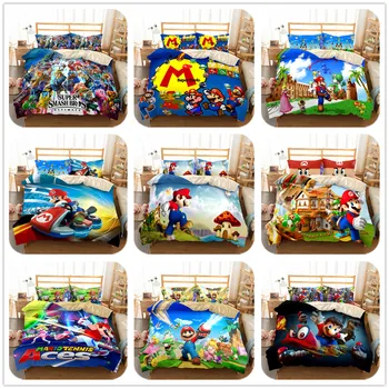 

Hot Sale Super Mario Odyssey 3d Bedding Set Kids Cartoon Sonic The Hedgehog Duvet Cover Set Pillowcase Twin Full Queen King 3PCS