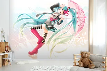 

[Self-Adhesive] 3D Hatsune Miku 641 Japan Anime Wall Paper mural Wall Print Decal Wall Murals Belly