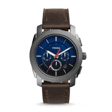 Часы FOSSIL Machine с хронографом, серые кожаные часы, старинные часы для мужчин, роскошные Брендовые мужские наручные часы reloj fossil hombre FS5388P