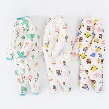 

Infant Legs Sleeping Bag Thickening Baby Anti-kick Quilt Autumn And Winter 0-3-Year-Old Children One-piece Pajama Strap Shoes