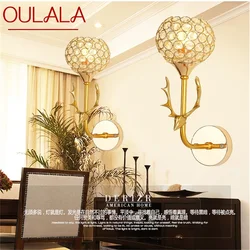 OULALA – applique murale LED en cristal, design contemporain créatif, luminaire décoratif d'intérieur, idéal pour une chambre à coucher ou une maison 