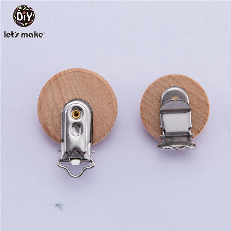 Lassen sie machen 50pc Baby Schnuller Clips Holz Metall Kind Schnuller Verschlüsse Halter Porta Chupetes Personalisierte Bebe Chupete Clip set – Detail 5