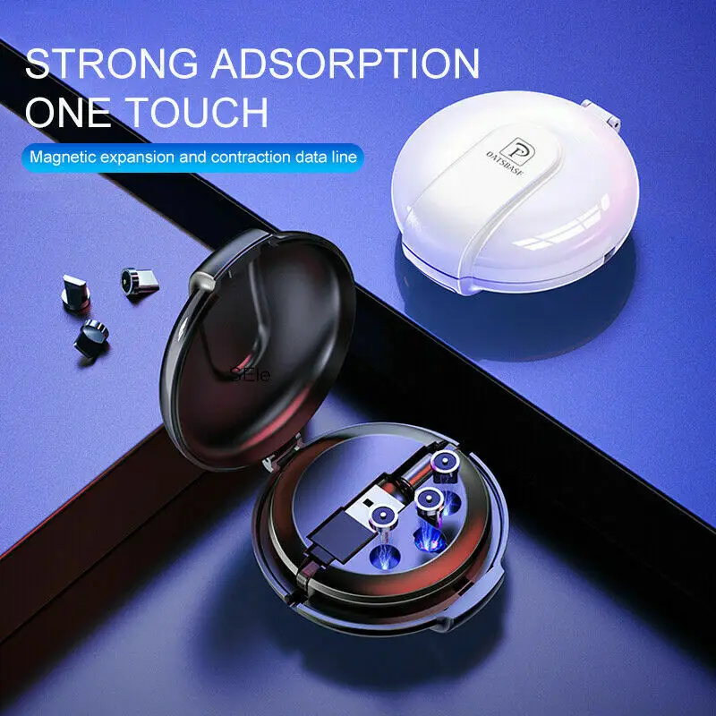

PYMH 3-in-1 Magnetic&Retractable Style USB Data Cable Charging Cable For Iphone Android New