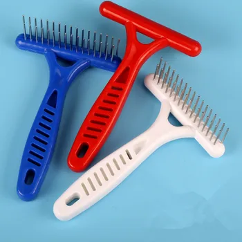 

Pet Dog Brush Short Long Thick Hair Fur Shedding Remove Cat Groom Rake Brush Comb Dog Puppy Grooming Brush Clean Tool