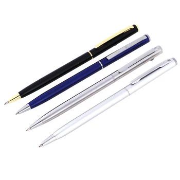 

1Pcs Luxury Metal Ballpoint Pen Rotating Pen Portable Ball Point Pen Office Writing Stationery Gift 1mm