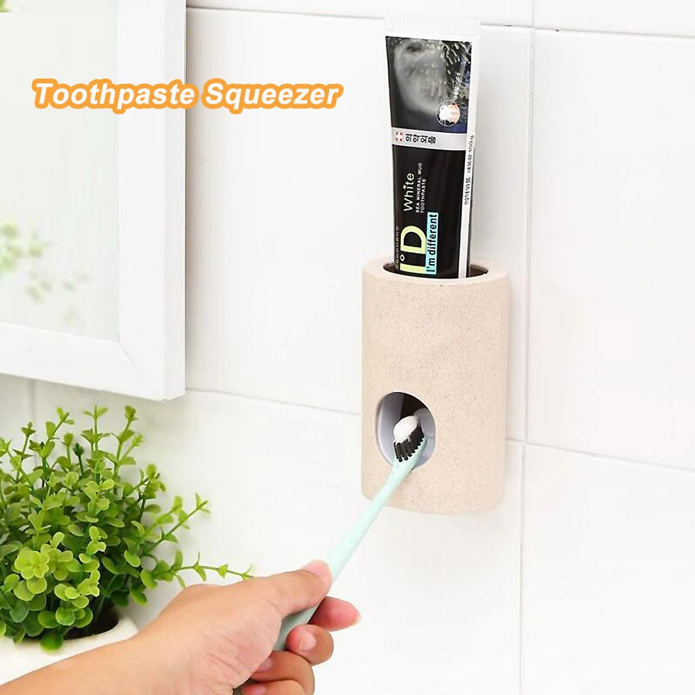 Автоматический диспенсер для зубной пасты пыленепроницаемый держатель для зубной щетки подставка для настенного монтажа аксессуары для ванной комнаты Комплект для зубной пасты зуб 05