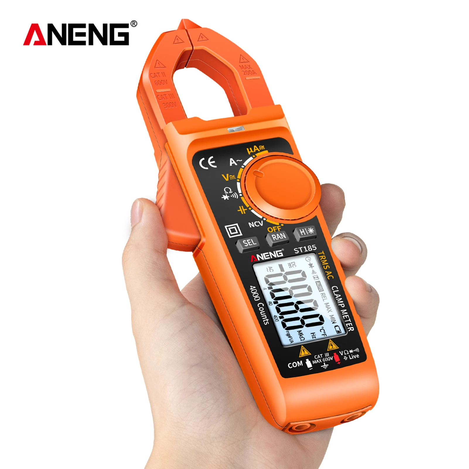 Aneng St185 Multifunction Smart Clamp Meter 4000 Counts Autoranging