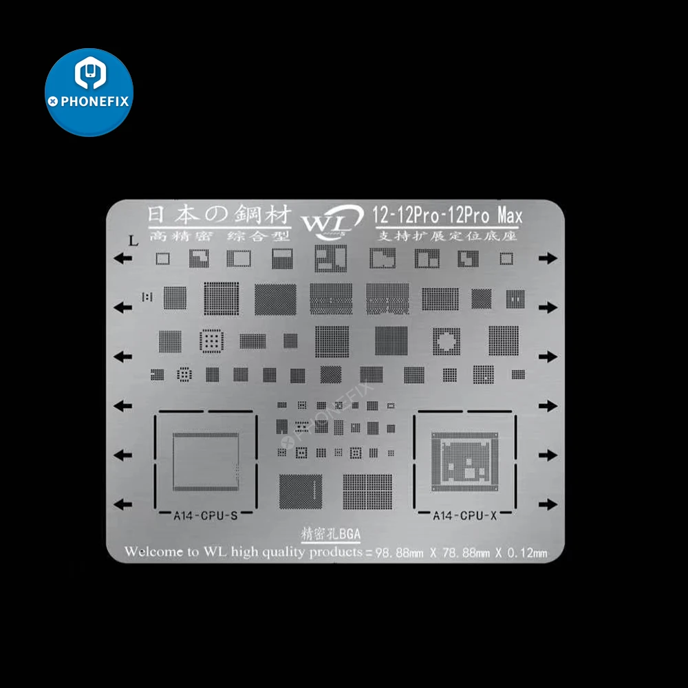 Трафарет для реболлинга WL BGA 6 7 7P 8 8P X XS MAX XR 1112 Pro Max ремонта материнской платы