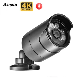 야외용 오디오 IP 카메라, 4K, 8MP, POE, H.265, Onvf, 금속 불릿 CCTV, 가정용, 4MP 어레이, 컬러 야간 투시경, 보안 카메라, 신제품