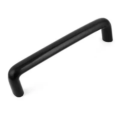 

24cm Hole Spacing 8mm Threaded Dia Buttom Mount Oval Pull Handle Black