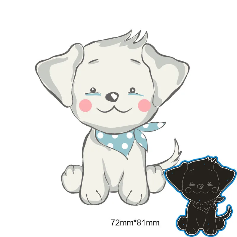 

Cute Dog Metal Cutting Dies DIY Embossing Scrapbooking Cardmaking for Kids Girls Boys Card Maker