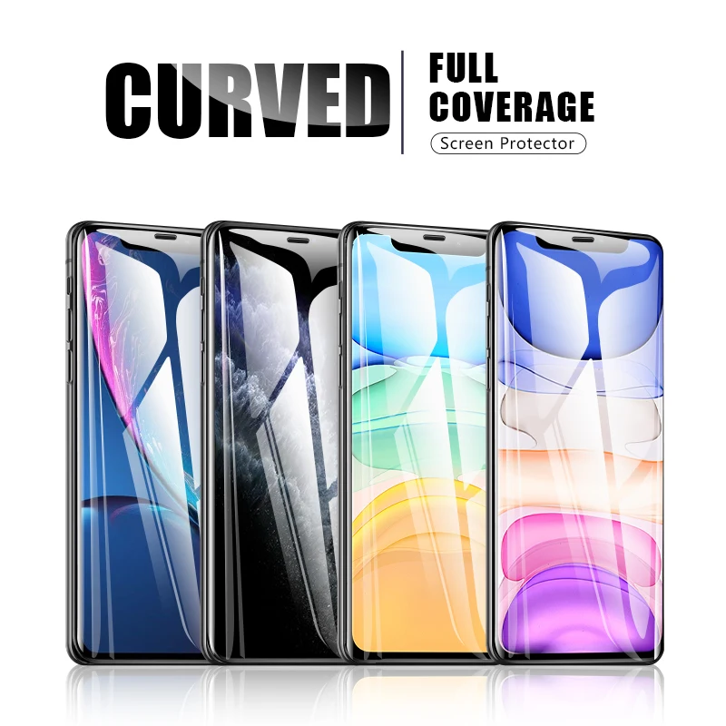3 шт CHYI изогнутый для iphone 11 pro max протектор экрана Полный клей покрытие закаленное для iphone 11 pro max защитное экранное стекло